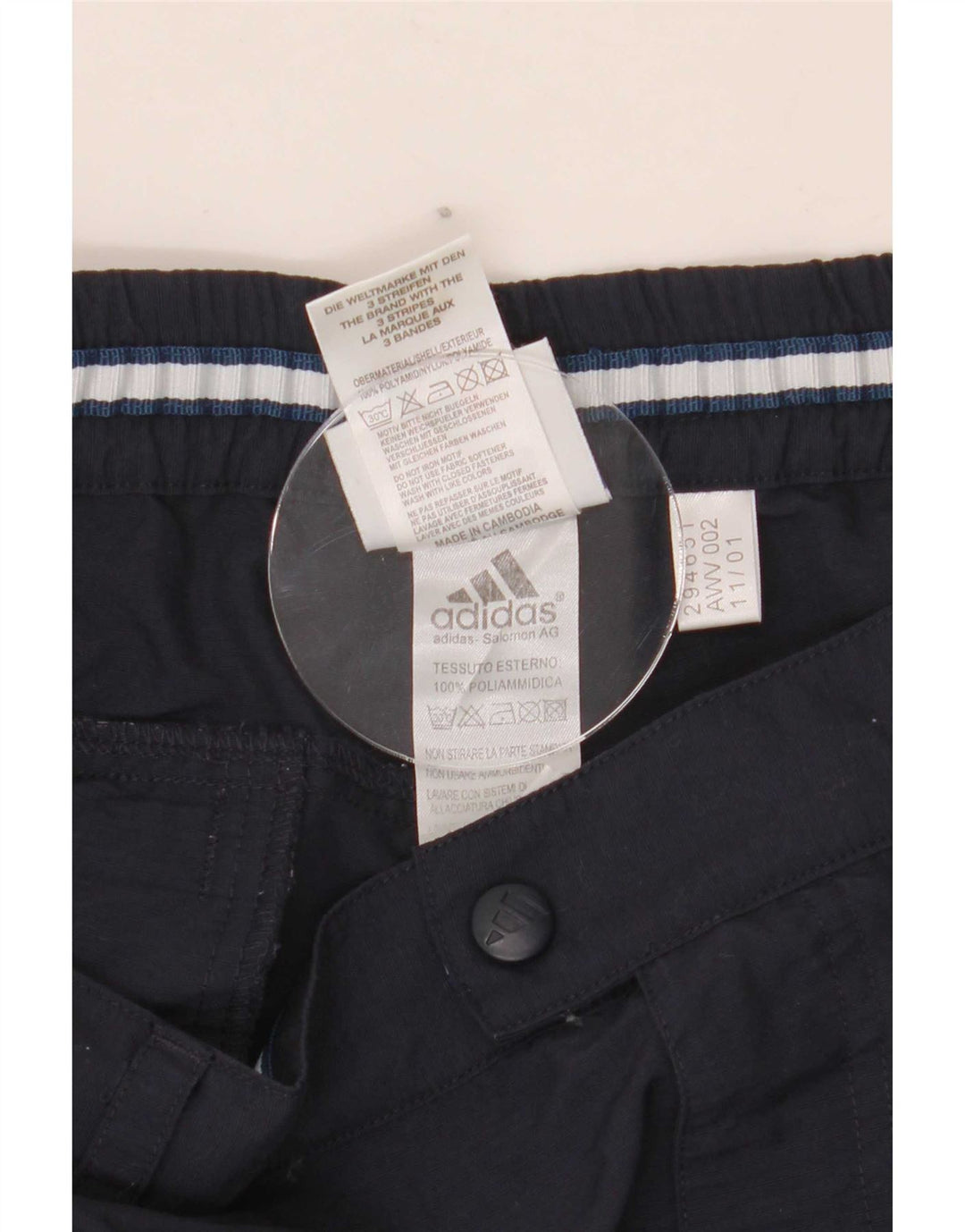 Spodnie Adidas Męskie Capri W32 L20 Granatowe Poliester