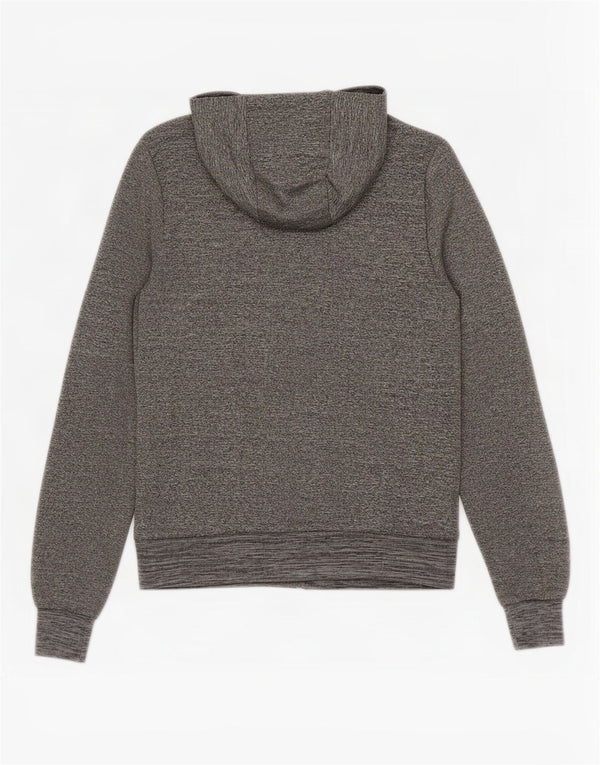 Damski sweter z kapturem i zamkiem Ellesse UK 8, mały, szary poliester z blokami kolorów