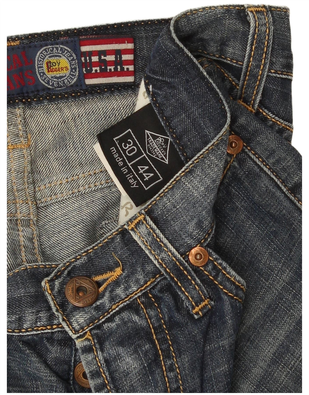 Damskie spodenki jeansowe Roy Rogers IT 44 Medium W30 Niebieskie bawełniane