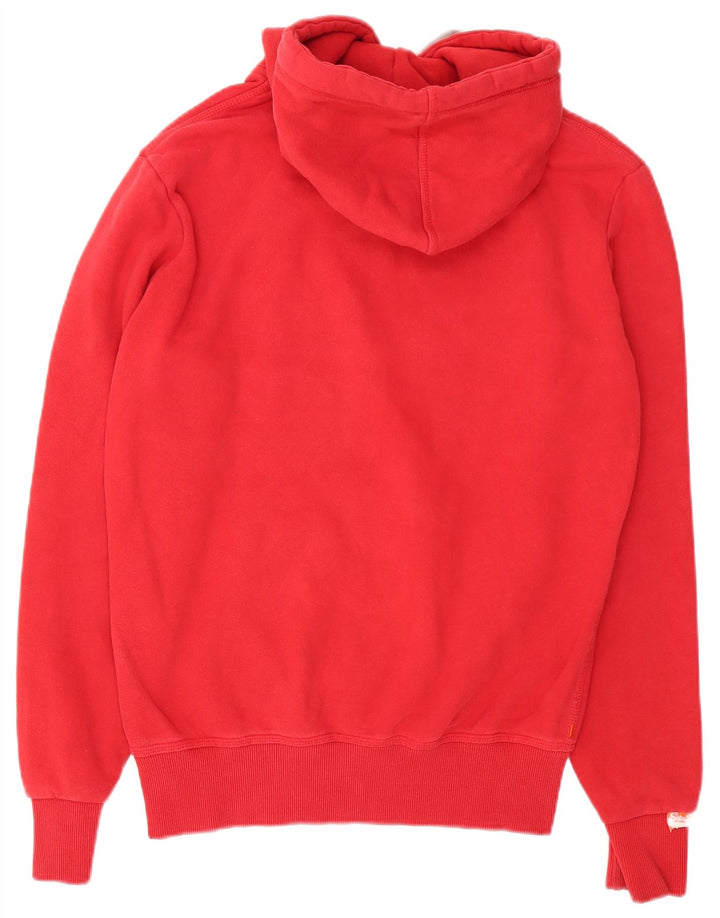 Męski sweter z kapturem Superdry z grafiką, średnio czerwony, bawełniany