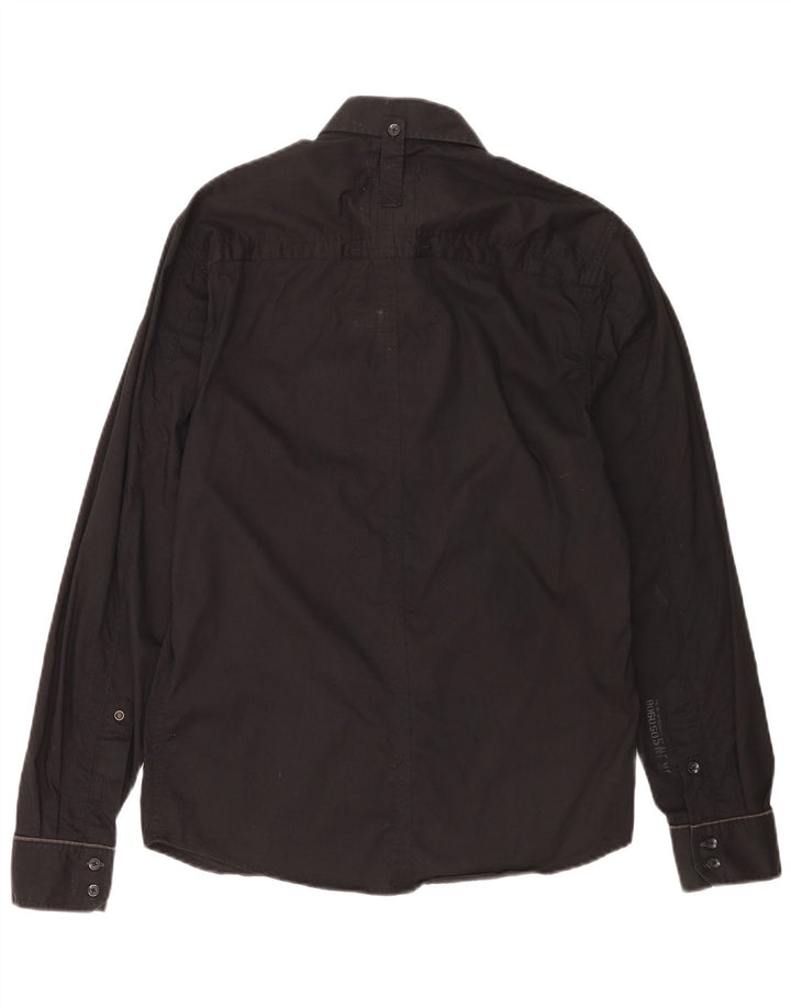 Koszula męska Jack & Jones, średnia czarna, bawełniana