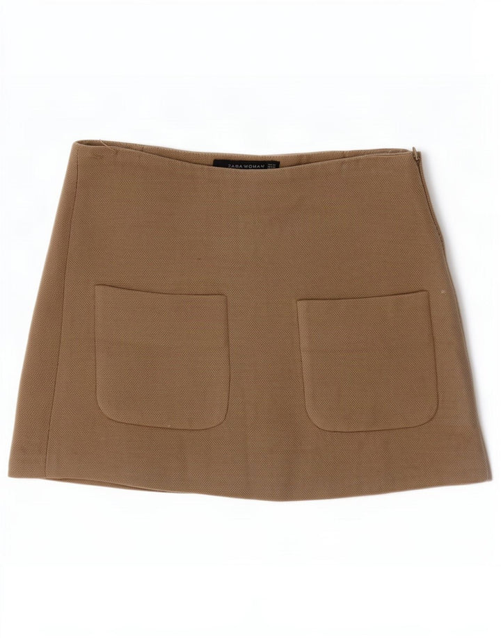 Spódnica mini damska Zara XS W24 beżowa