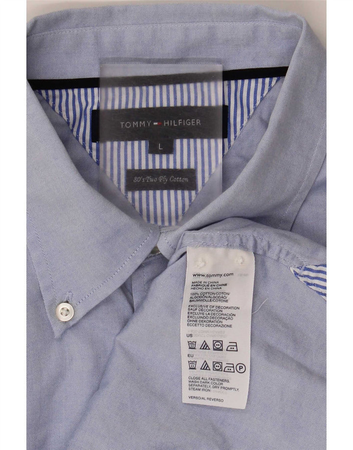 Koszula męska Tommy Hilfiger, duża, niebieska, bawełniana