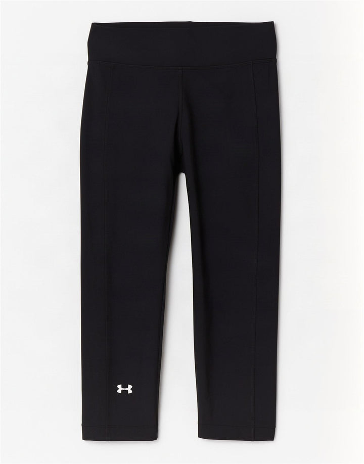 Damskie legginsy Capri Under Armour Heat Gear UK 8, małe, czarne, poliestrowe