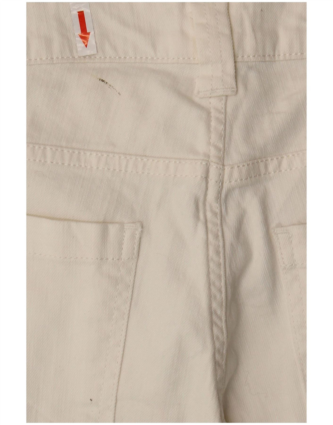 Damskie spodenki jeansowe Benetton UK 8 Small W30 Biała bawełna