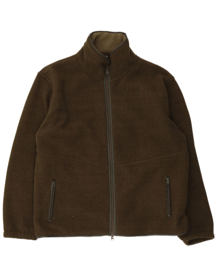 Kurtka męska dresowa w stylu vintage, duża, poliestrowa w kolorze khaki