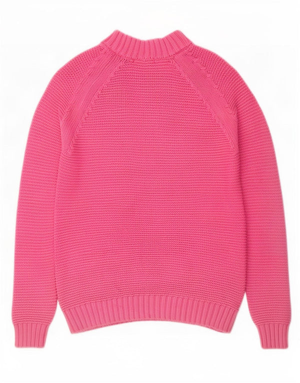 Sweter damski Zara z golfem UK 14, średni różowy, bawełniany