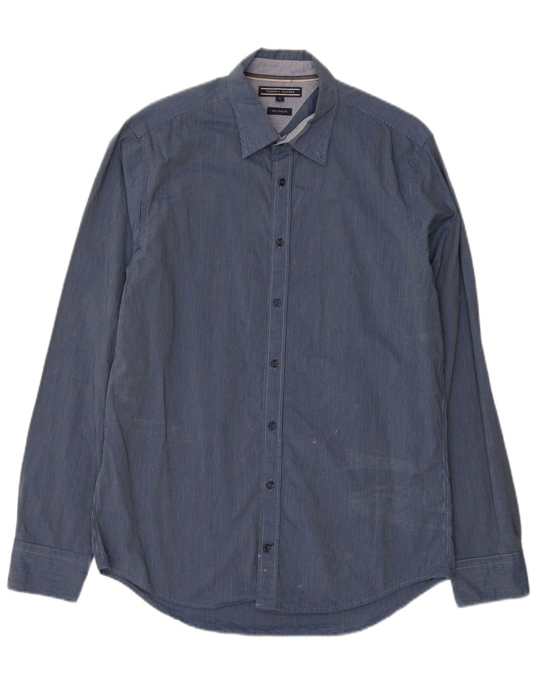 Męska koszula dżinsowa Tommy Hilfiger New York Fit Regular, średnia niebieska kratka