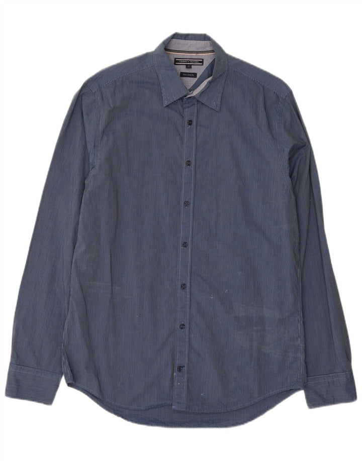 Męska koszula dżinsowa Tommy Hilfiger New York Fit Regular, średnia niebieska kratka