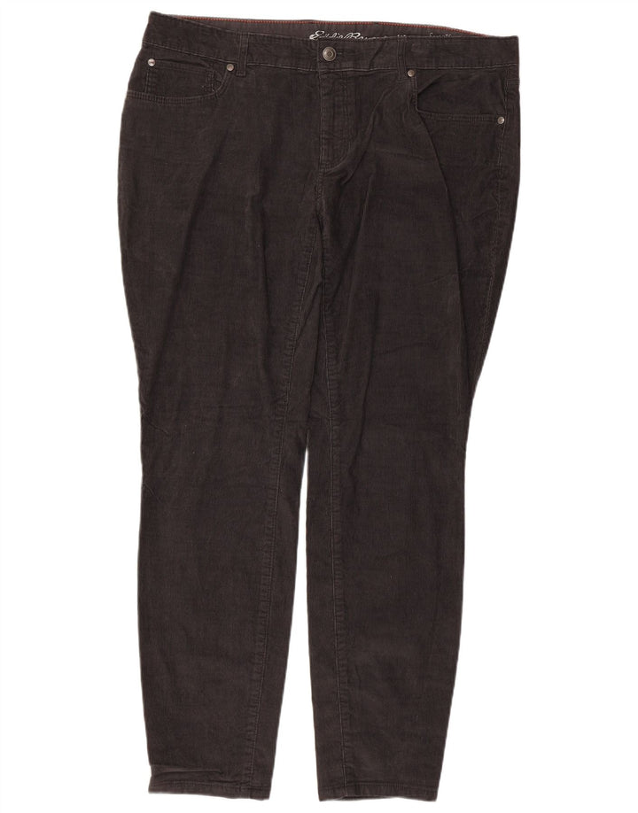 Damskie sztruksowe spodnie Eddie Bauer W38 L29, lekko zakrzywione