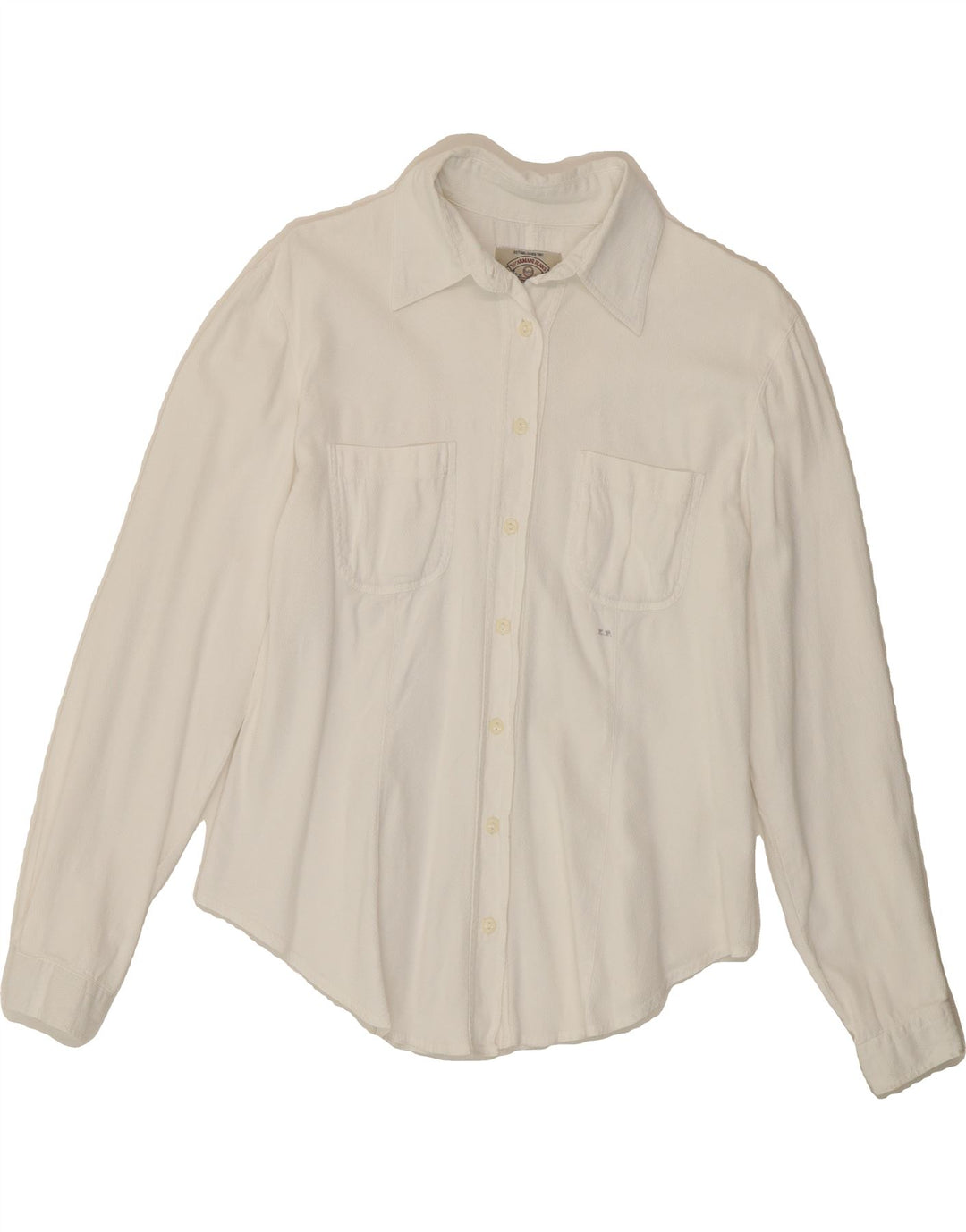 ARMANI JEANS Womens Shirt UK 14 Medium White Cotton Vintage Armani Jeans and Second-Hand Armani Jeans from Messina Hembry 