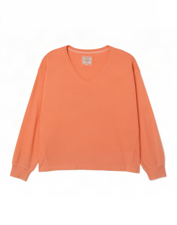 Damska koszulka oversize Fat Face z długim rękawem, UK 18 XL, różowa bawełna