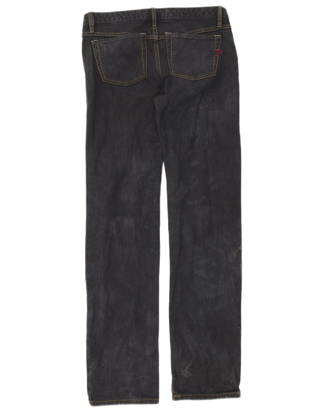 DIESEL Womens Straight Jeans W27 L34 Navy Blue Cotton