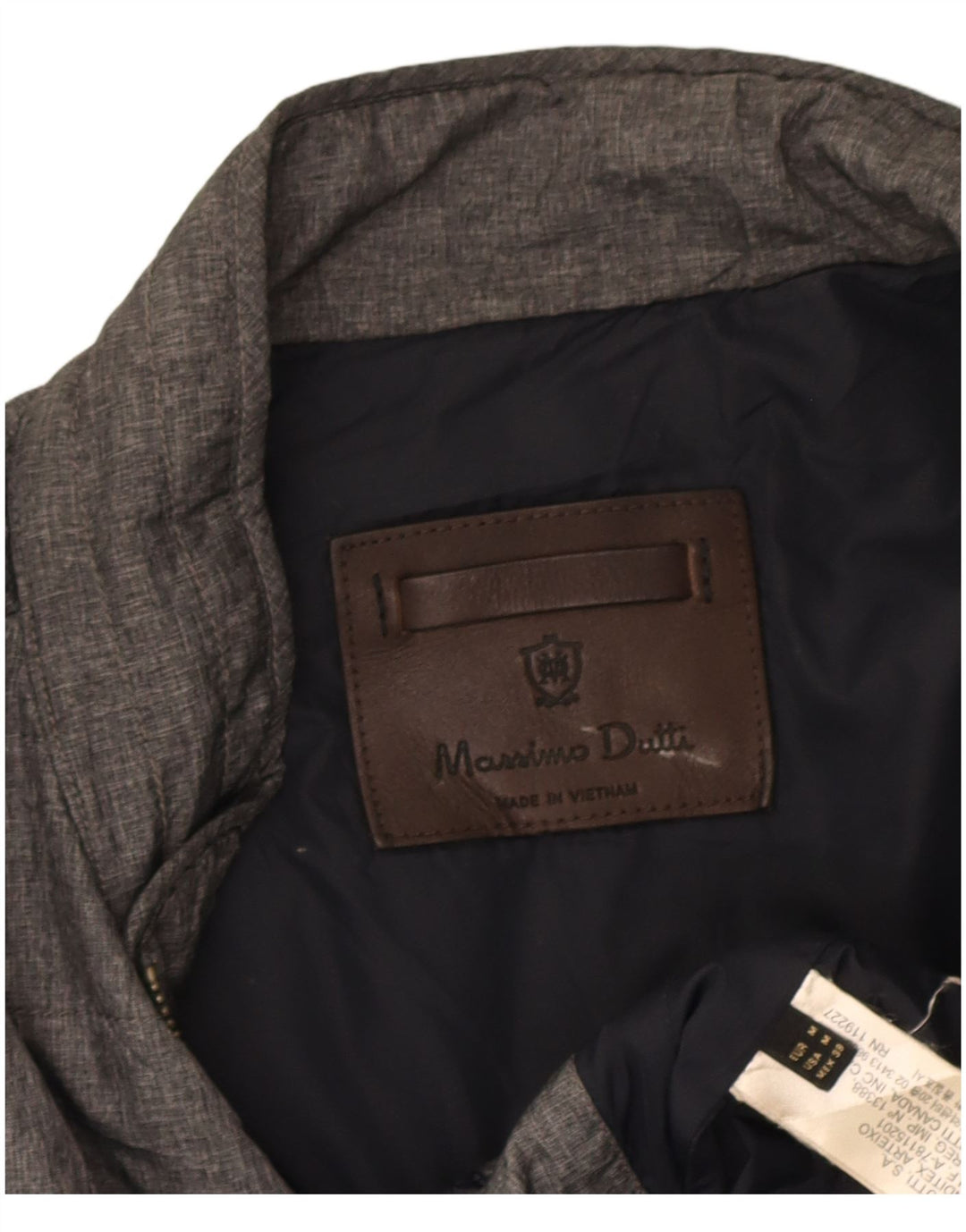 Męska kamizelka Massimo Dutti UK 38 Średni szary nylon