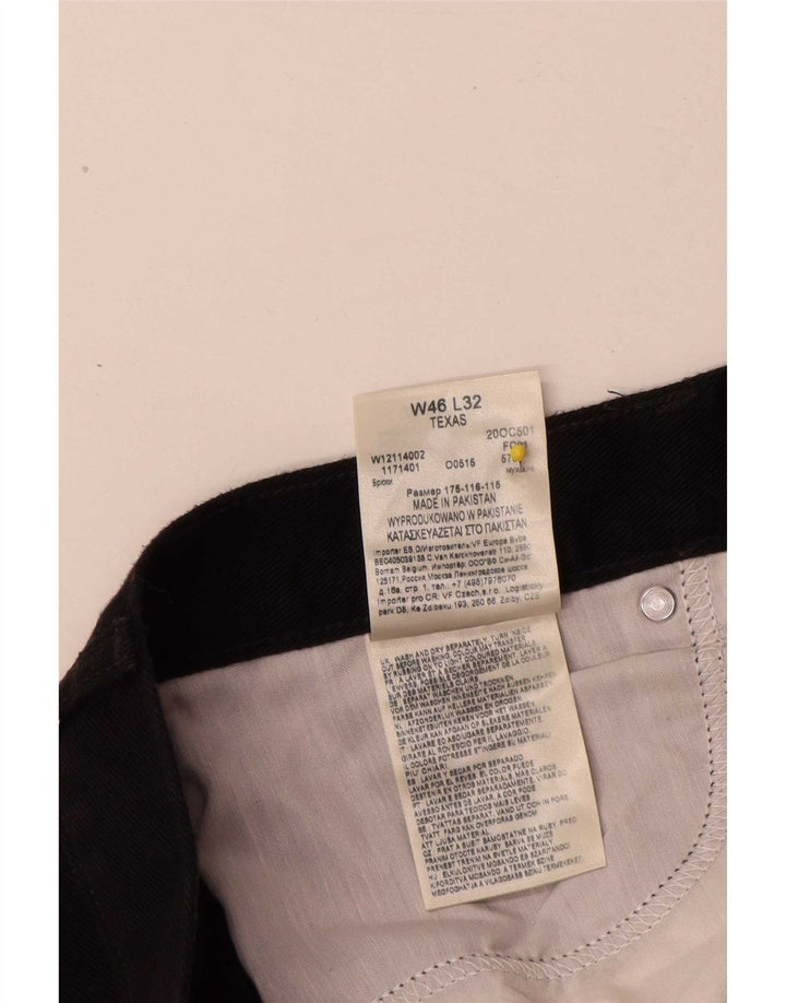 Męskie jeansy Wrangler Texas Straight W46 L30, czarne, bawełniane