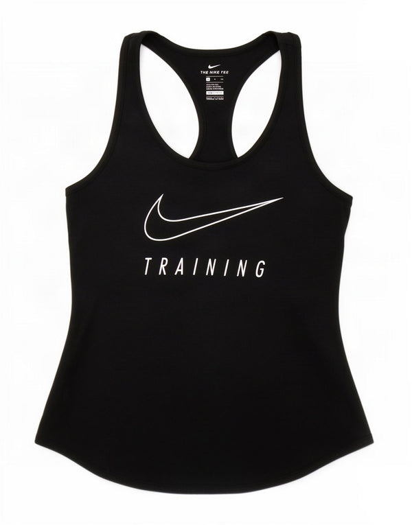 Damska kamizelka z grafiką Nike Dri Fit Top UK 10, mała, czarna, poliester