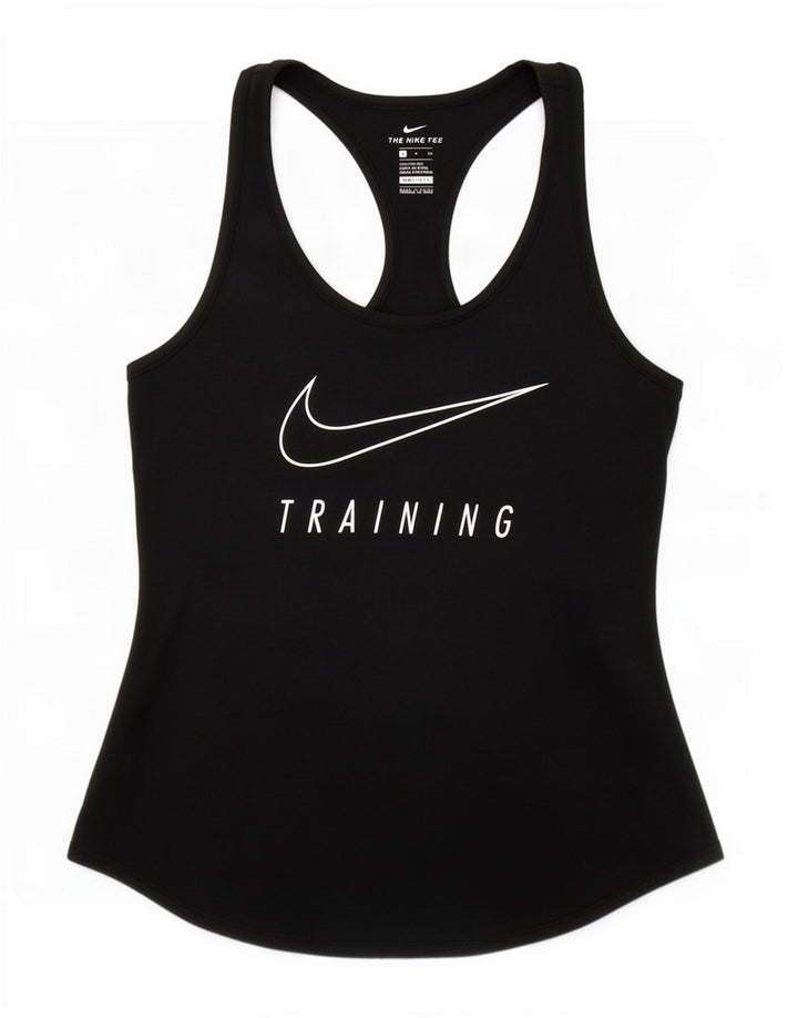 Damska kamizelka z grafiką Nike Dri Fit Top UK 10, mała, czarna, poliester