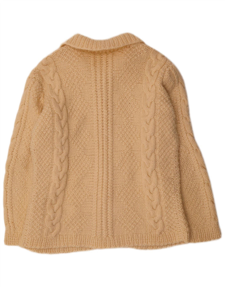 Sweter męski w stylu vintage, duży, beżowy