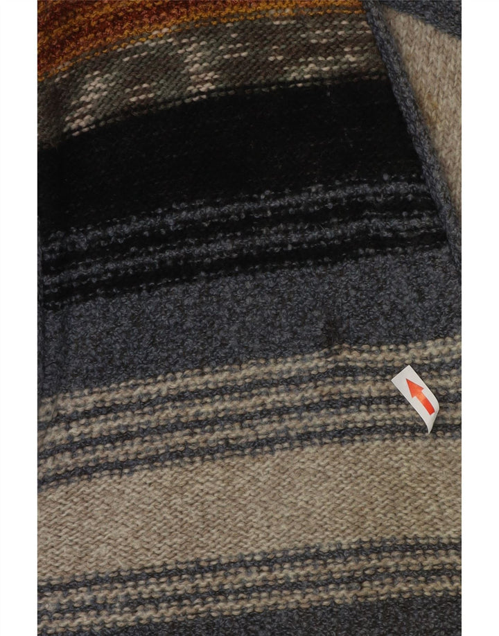 Vintage męski sweter bez rękawów, duży, wielobarwny w paski