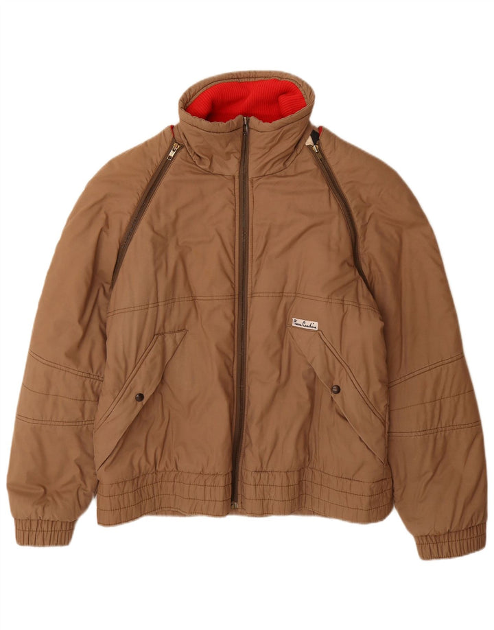 Męska kurtka bomber Pierre Cardin UK 40, duża, brązowa, bawełniana