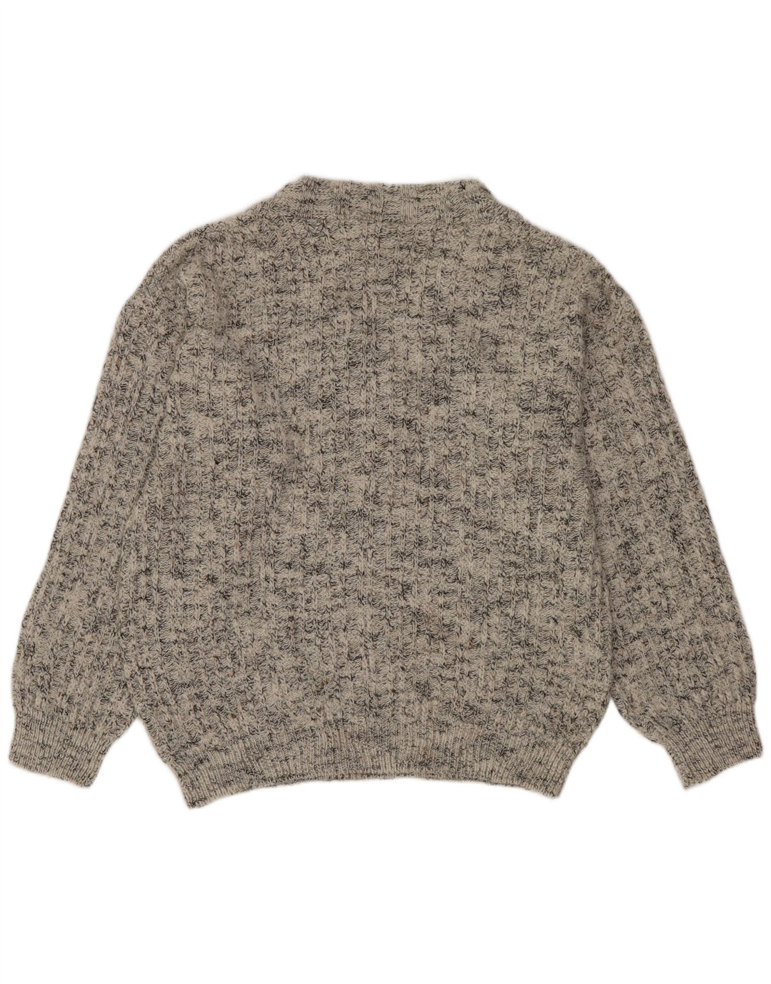 Męski sweter C&A New Fast z dekoltem w kształcie litery V, średnioszary, nakrapiany akryl