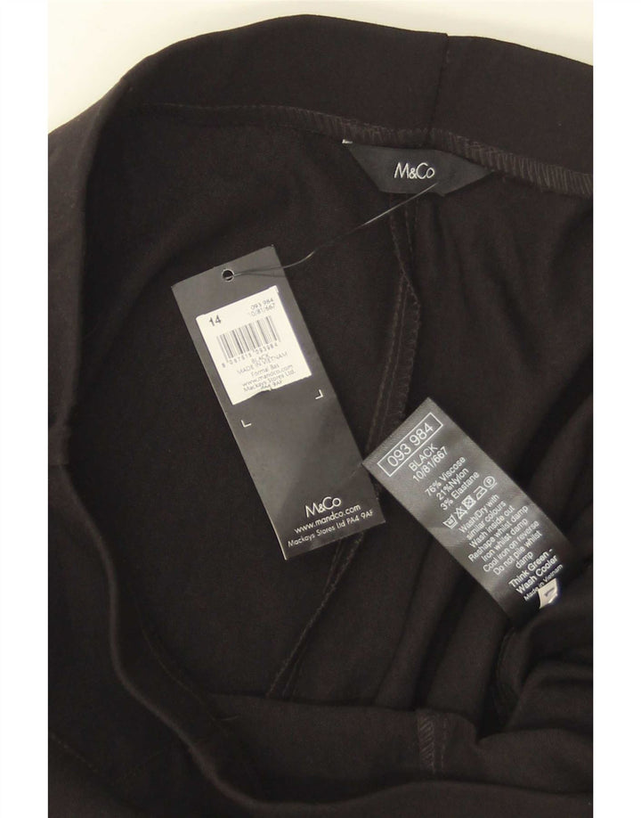 Legginsy damskie M&Co UK 14, średnia czarna wiskoza