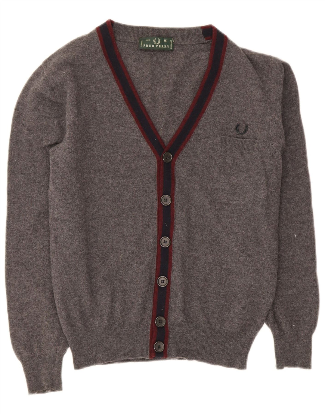 Męskie średniej szarej wełny Fred Perry