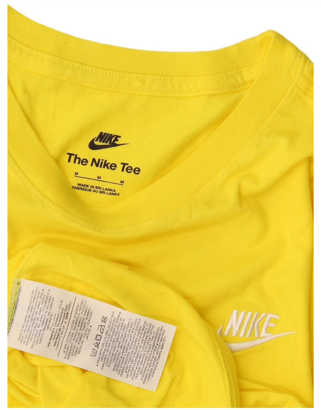 T-shirt męski Nike, średni żółty, bawełniany