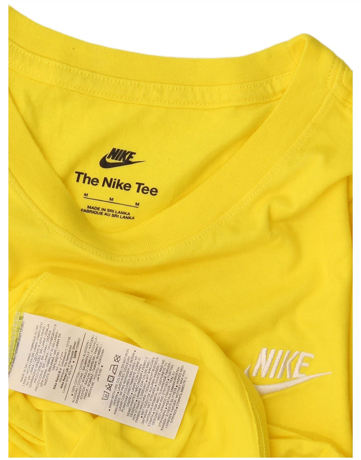 T-shirt męski Nike, średni żółty, bawełniany