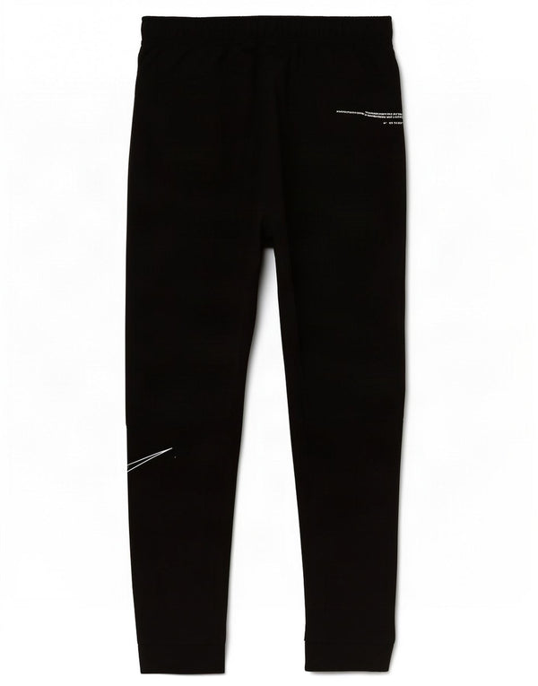 Męskie spodnie dresowe Nike Dri Fit z grafiką, małe, czarne, poliestrowe