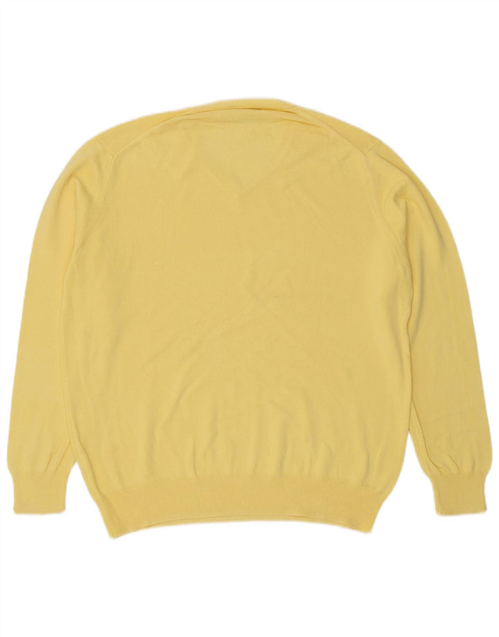 Męski sweter Zara z dekoltem w kształcie litery V, XL, żółty