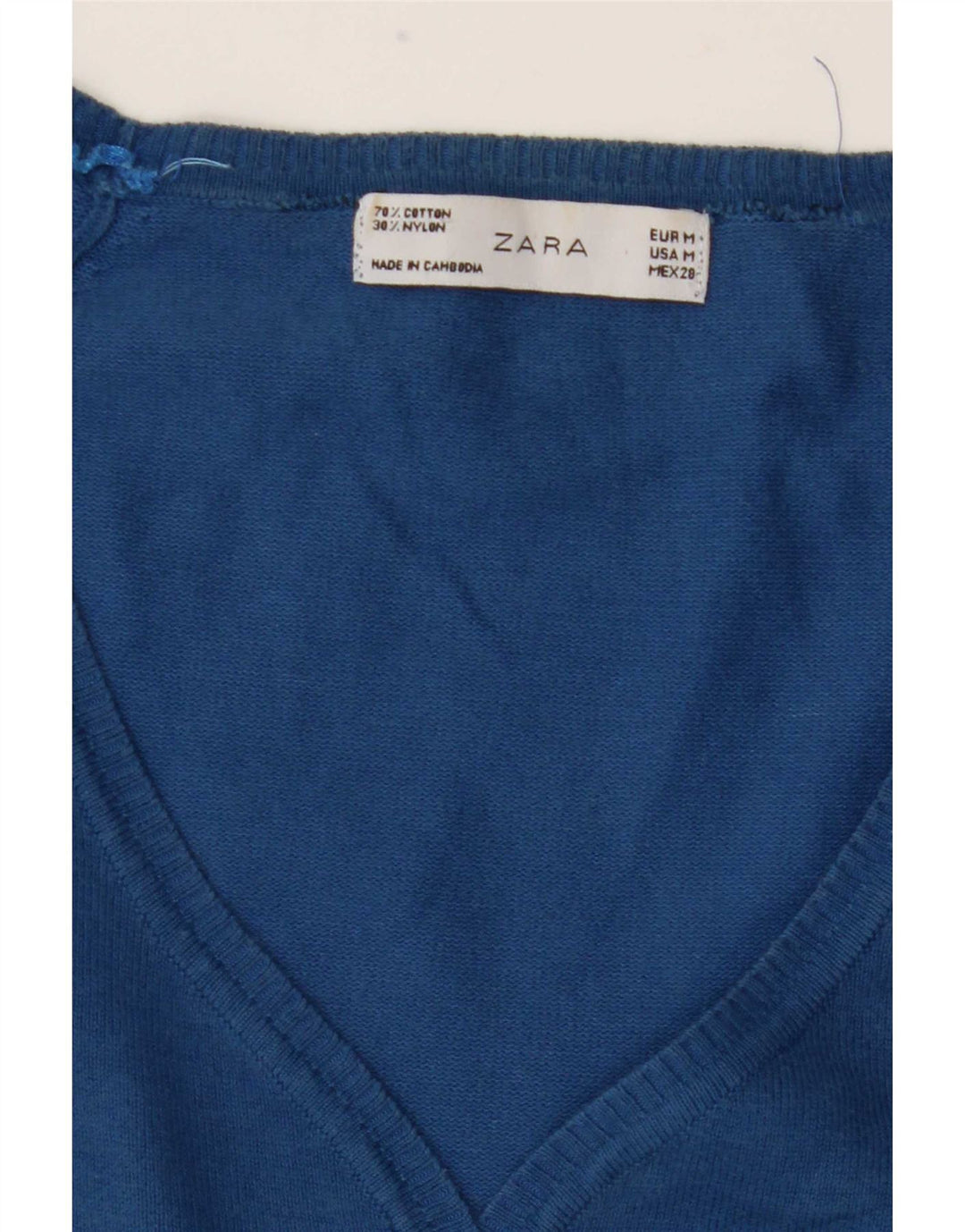 Sweter damski Zara, UK 12, średni niebieski, bawełniany