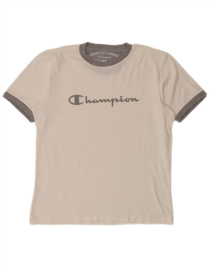 Męski T-shirt Champion z grafiką, średni biały