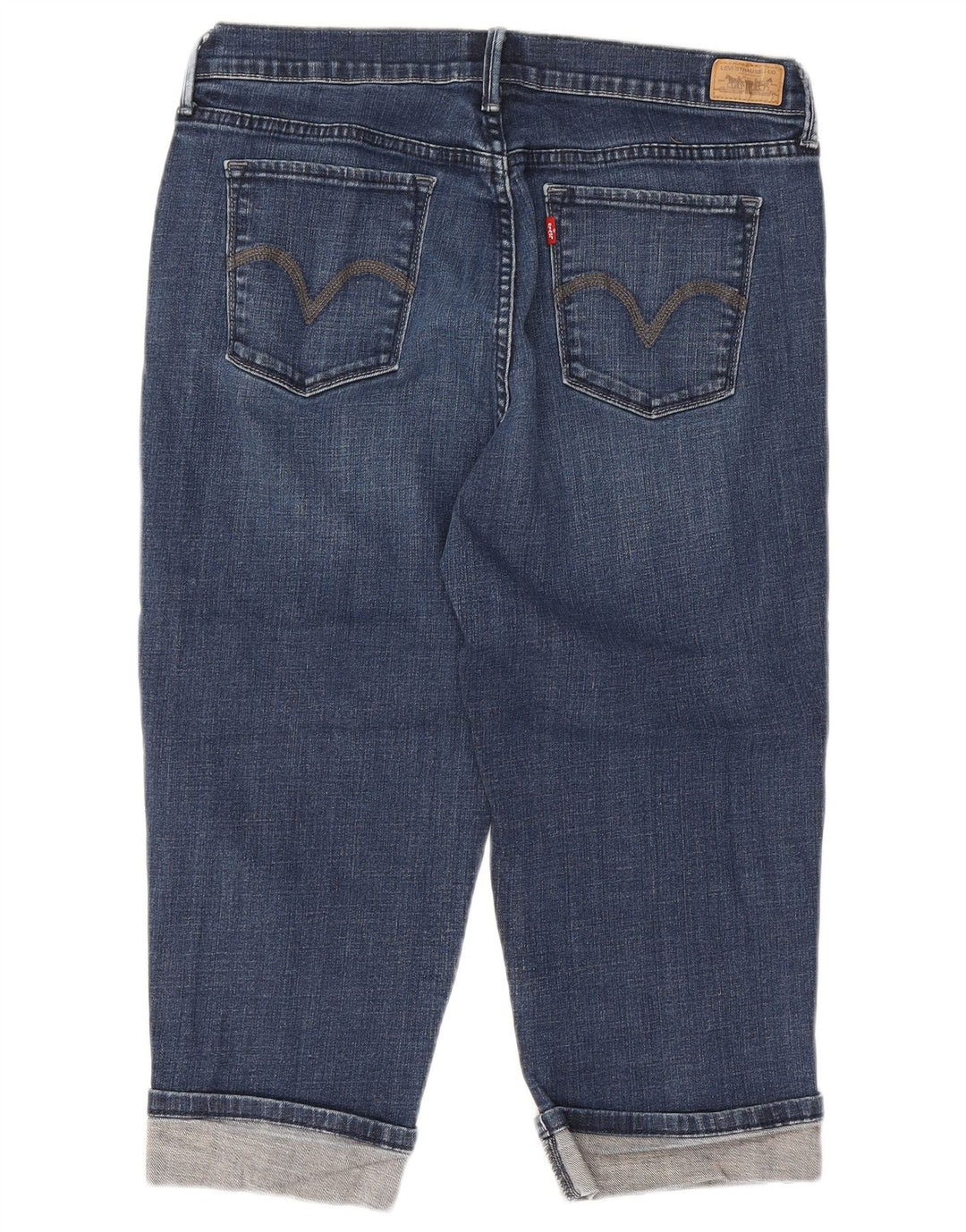 Damskie jeansy Capri LEVI'S US 12 Large W32 L19 Granatowa bawełna