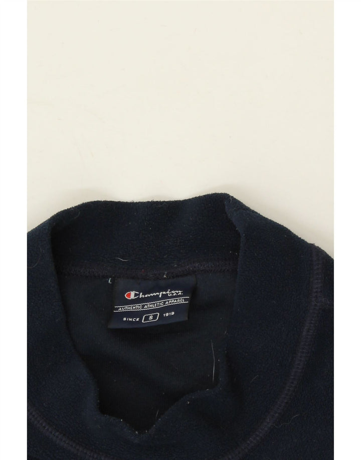 CHAMPION Mens Fleece Jumper Small Navy Blue Polyester Vintage Champion and Second-Hand Champion from Messina Hembry 