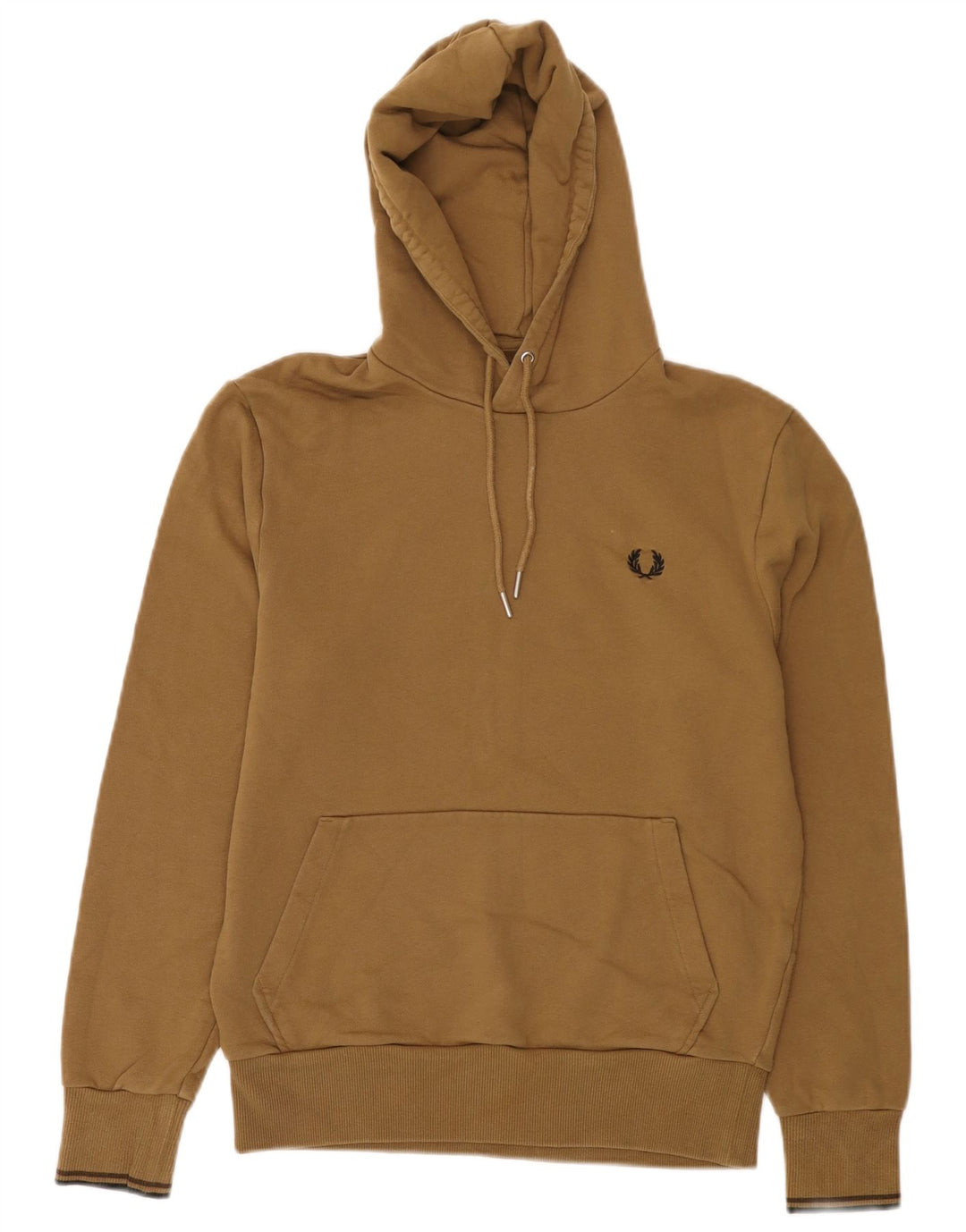 Damska bluza z kapturem Fred Perry, mała, beżowa, bawełniana