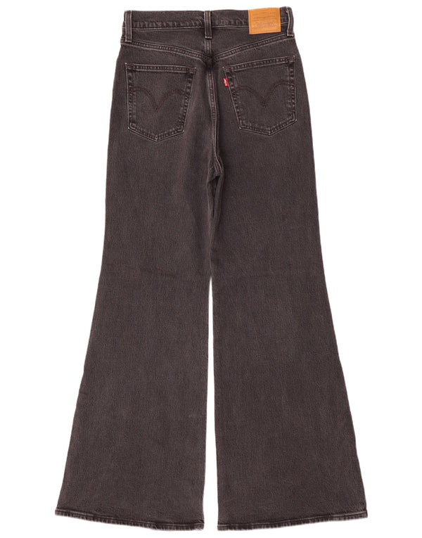 Damskie jeansy Levi's Ribcage Bell z wysokim stanem i szeroką nogawką W29 L32 Szara bawełna