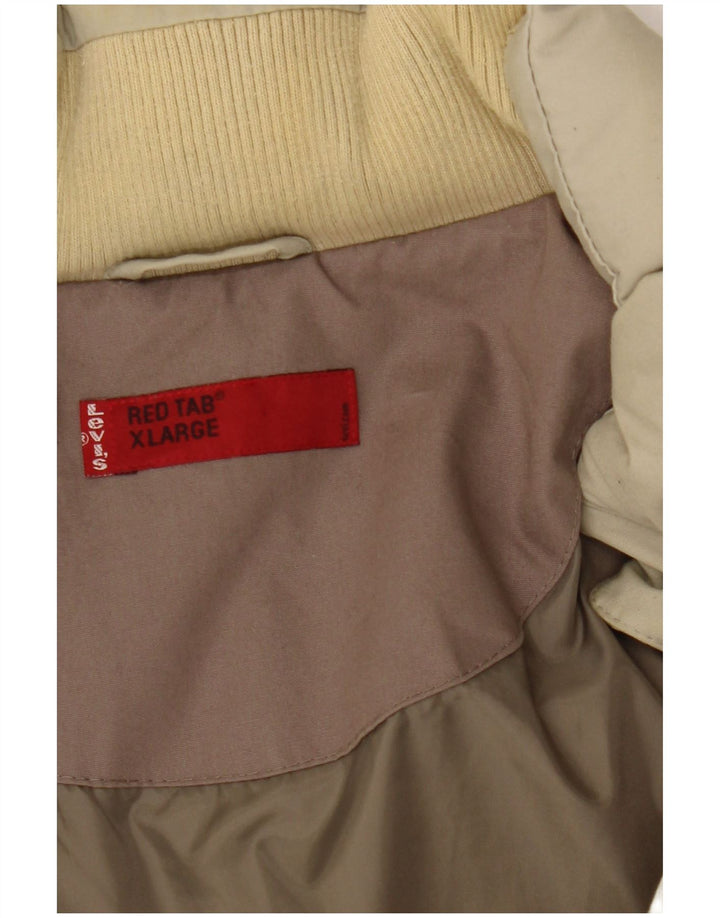 Męska ocieplana kurtka Levi's UK 42 XL, beżowa, bawełniana