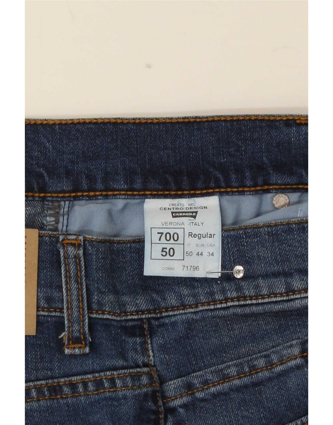 Męskie jeansy Carrera 700 Straight W34 L30 Niebieskie bawełniane