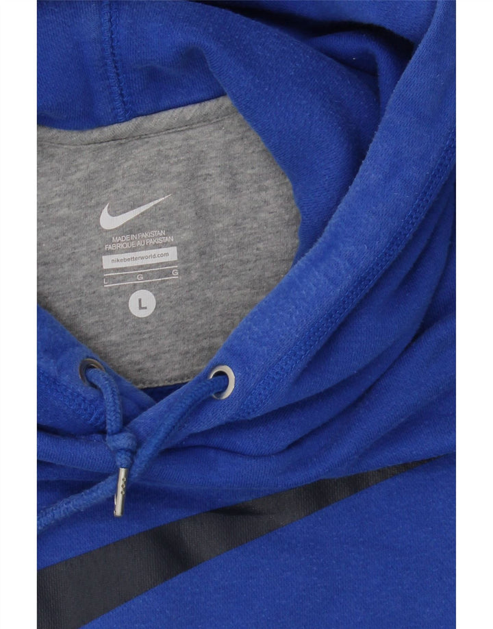 NIKE Mens Graphic Hoodie Jumper Large Blue Cotton Vintage Nike and Second-Hand Nike from Messina Hembry 
