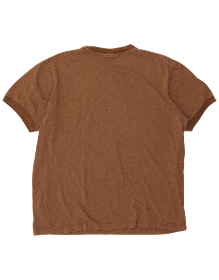 Męski T-shirt Puma o regularnym kroju z grafiką, duży, brązowy, bawełniany