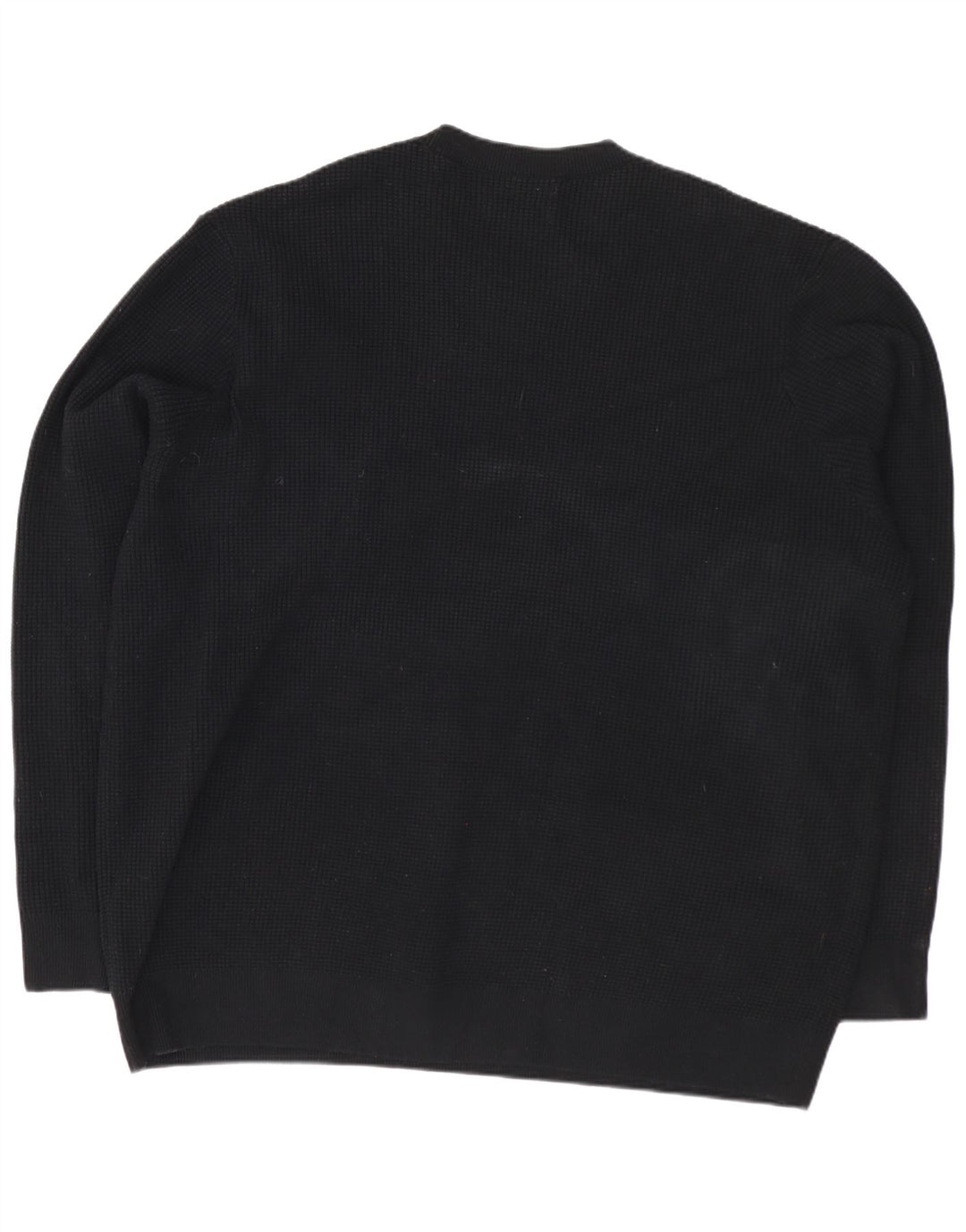 Marks & Spencer Męski sweter z okrągłym dekoltem, 3XL, czarny, bawełniany