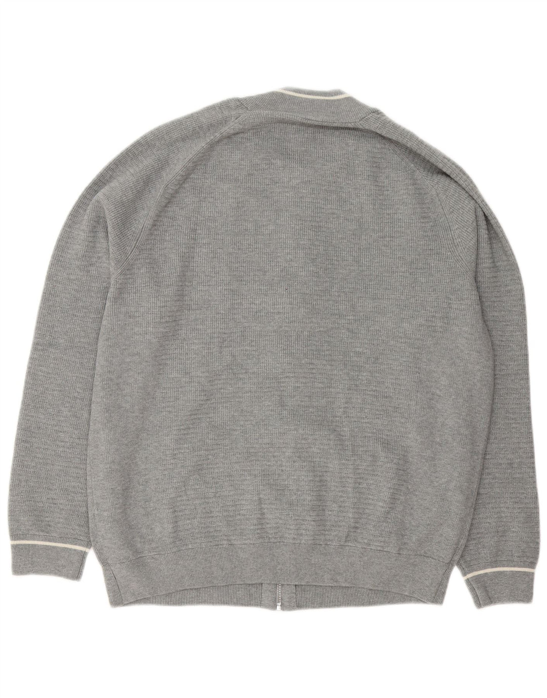 Marks & Spencer Męski sweter rozpinany na zamek, 2XL, szara bawełna