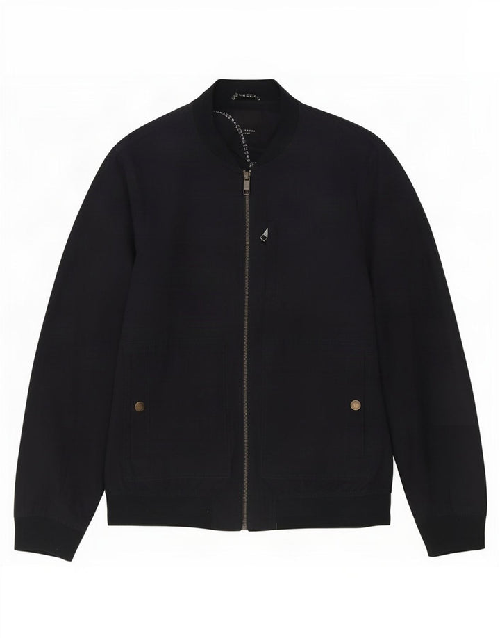 Męska kurtka bomberka Ted Baker, rozmiar 6, 2XL, granatowa, poliestrowa