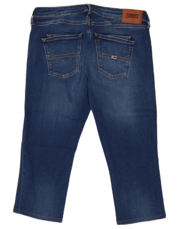 Damskie jeansy Capri Tommy Hilfiger W30 L18 Niebieskie bawełniane