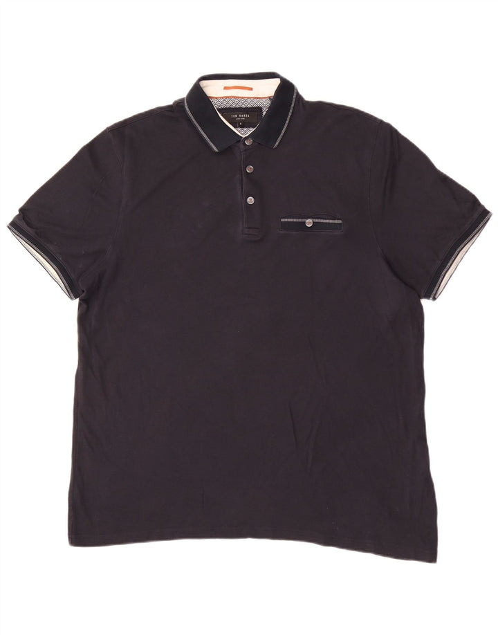 Męska koszulka polo Ted Baker, rozmiar 4, duża, granatowa, bawełniana