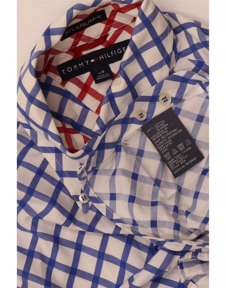 Koszula męska Tommy Hilfiger, mała, niebieska, z geometrycznej bawełny