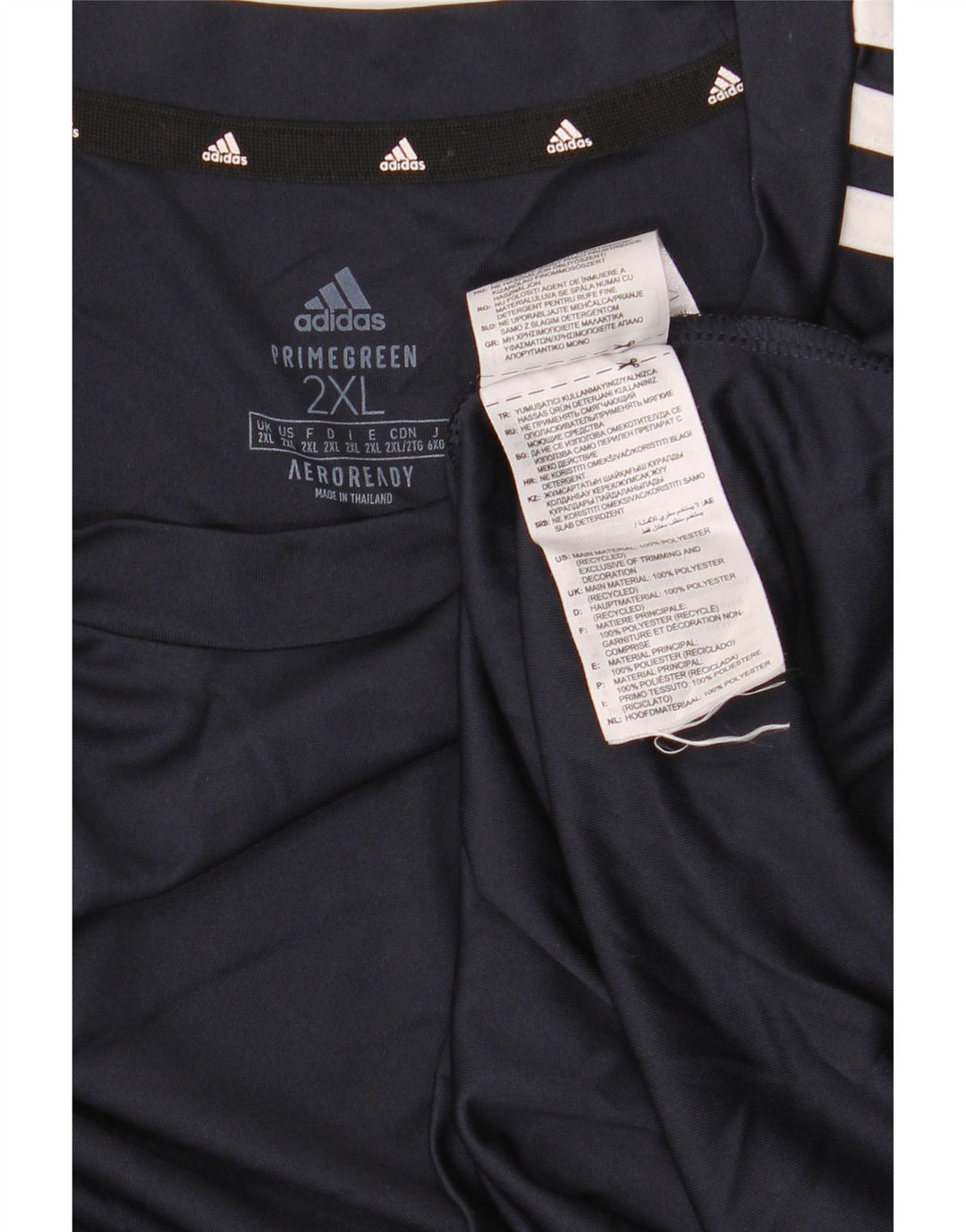 T-shirt męski Adidas Aeroready Top 2XL granatowy poliester
