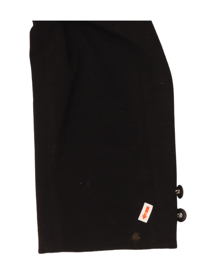 ROBERTO CAVALLI Womens 3 Button Blazer Jacket UK 12 Medium Black Wool