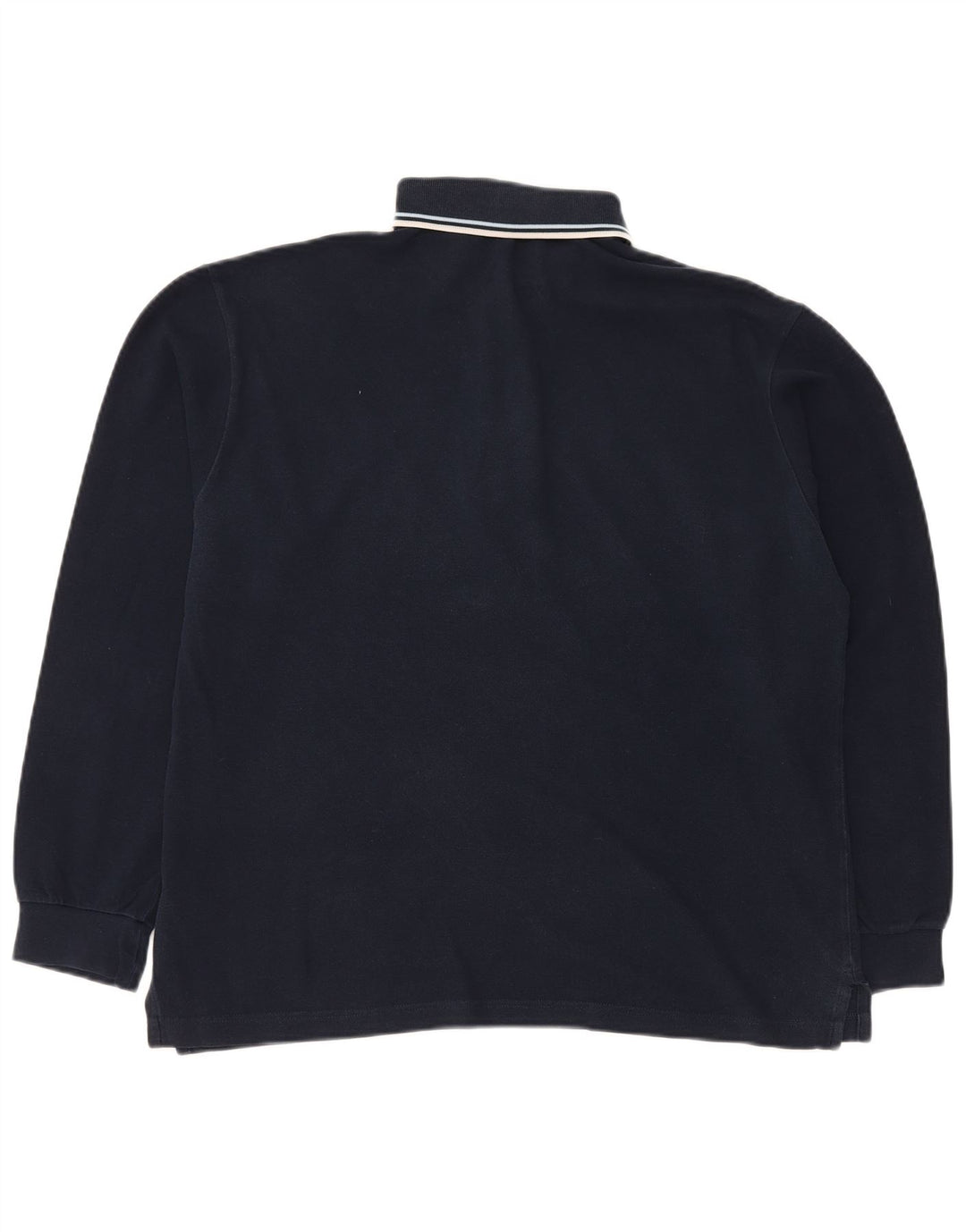 Męska koszulka polo z długim rękawem Fred Perry, średnia, granatowa, bawełniana